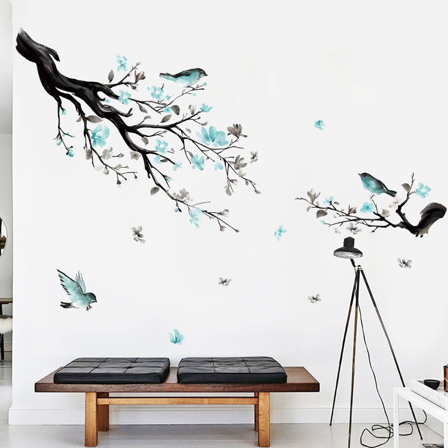 Rynx | Watercolor blue flowers wall stickers