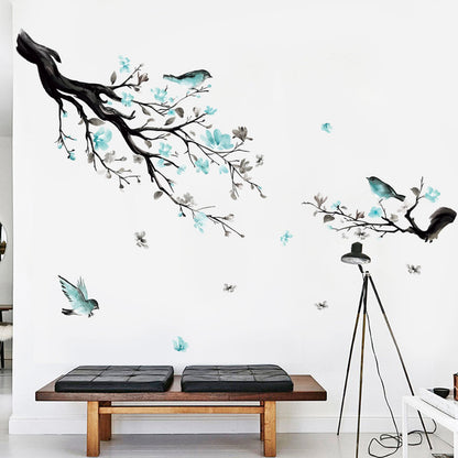 Rynx | Watercolor blue flowers wall stickers