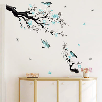 Rynx | Watercolor blue flowers wall stickers