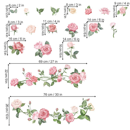 Rynx | Watercolor Pink Floral Wall Sticker