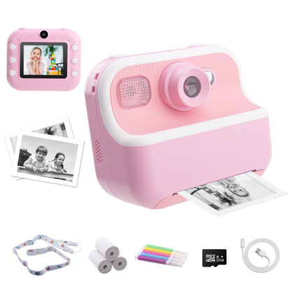 Rynx | Kids Instant Print Camera, 1080P Rechargeable HD Kids Digital Camera with 32G SD Card