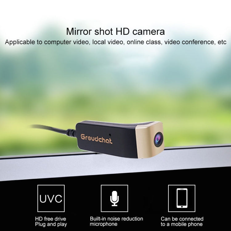 Rynx | Groudchat JP1DV1 1080P HD Smart Camera Mobile Phone USB Live Camera for Glasses Legs, Built-in sound-absorbing and noise-reducing microphone (Black)