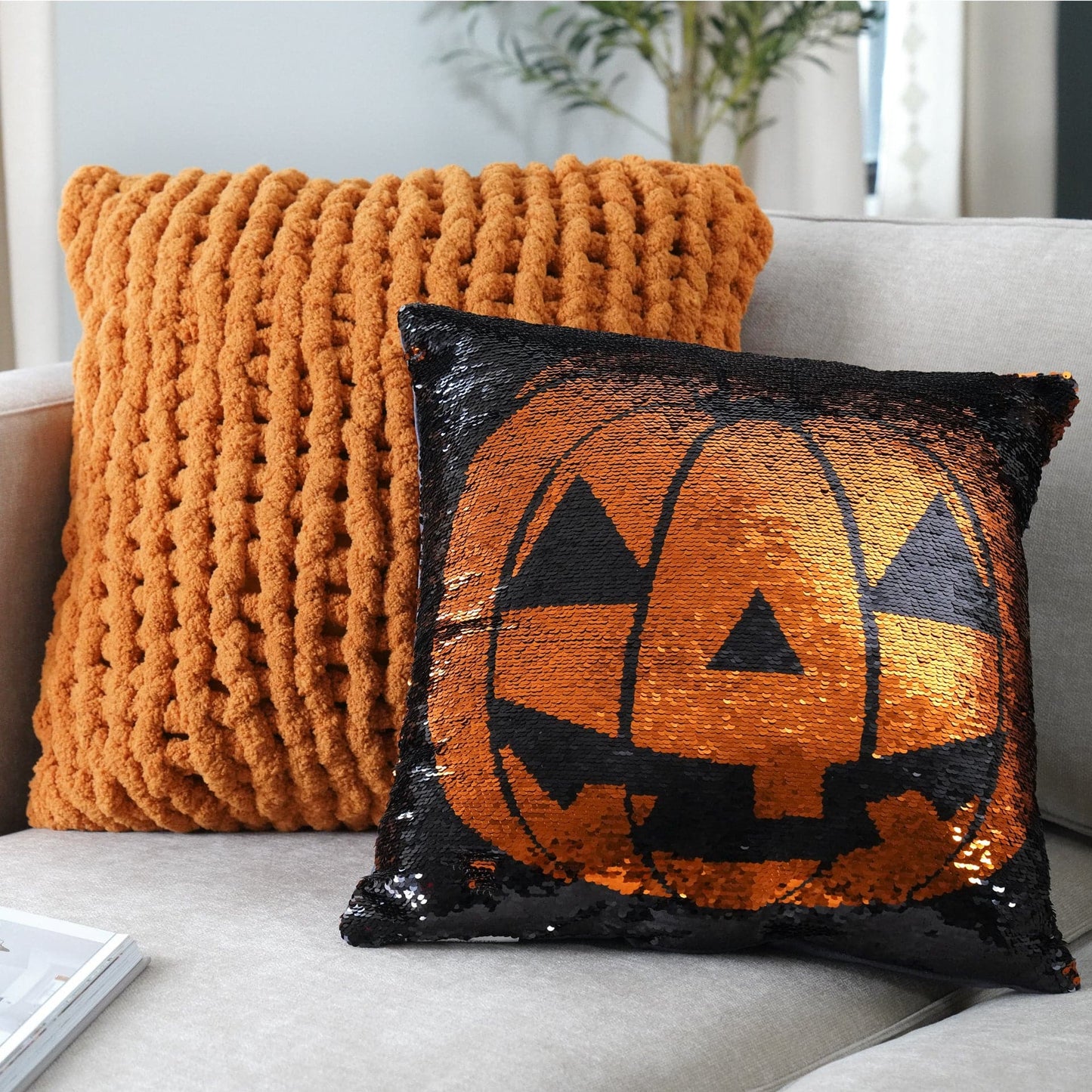 Rynx | Sparkle Pumpkin Decorative Pillow