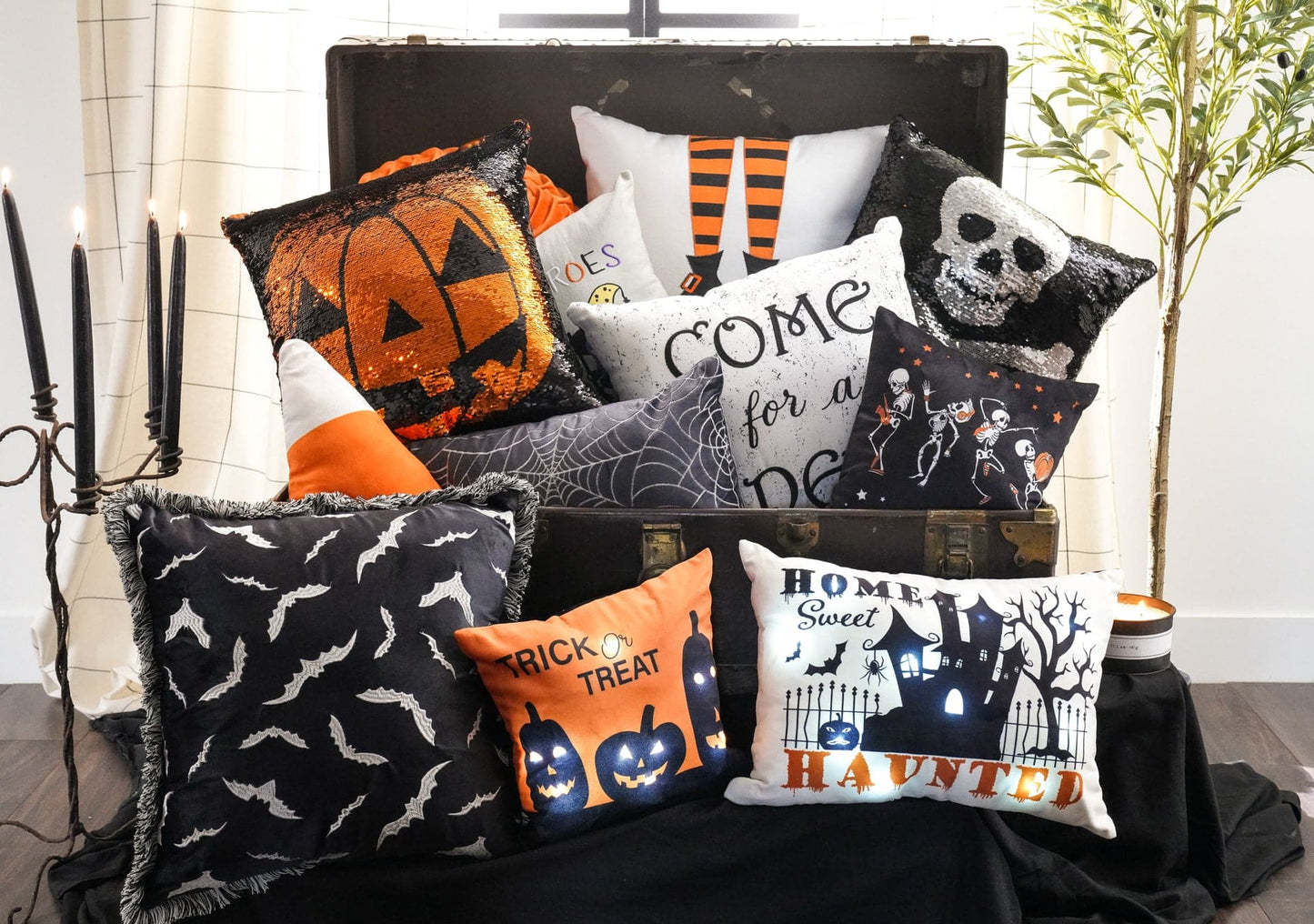 Rynx | Sparkle Pumpkin Decorative Pillow