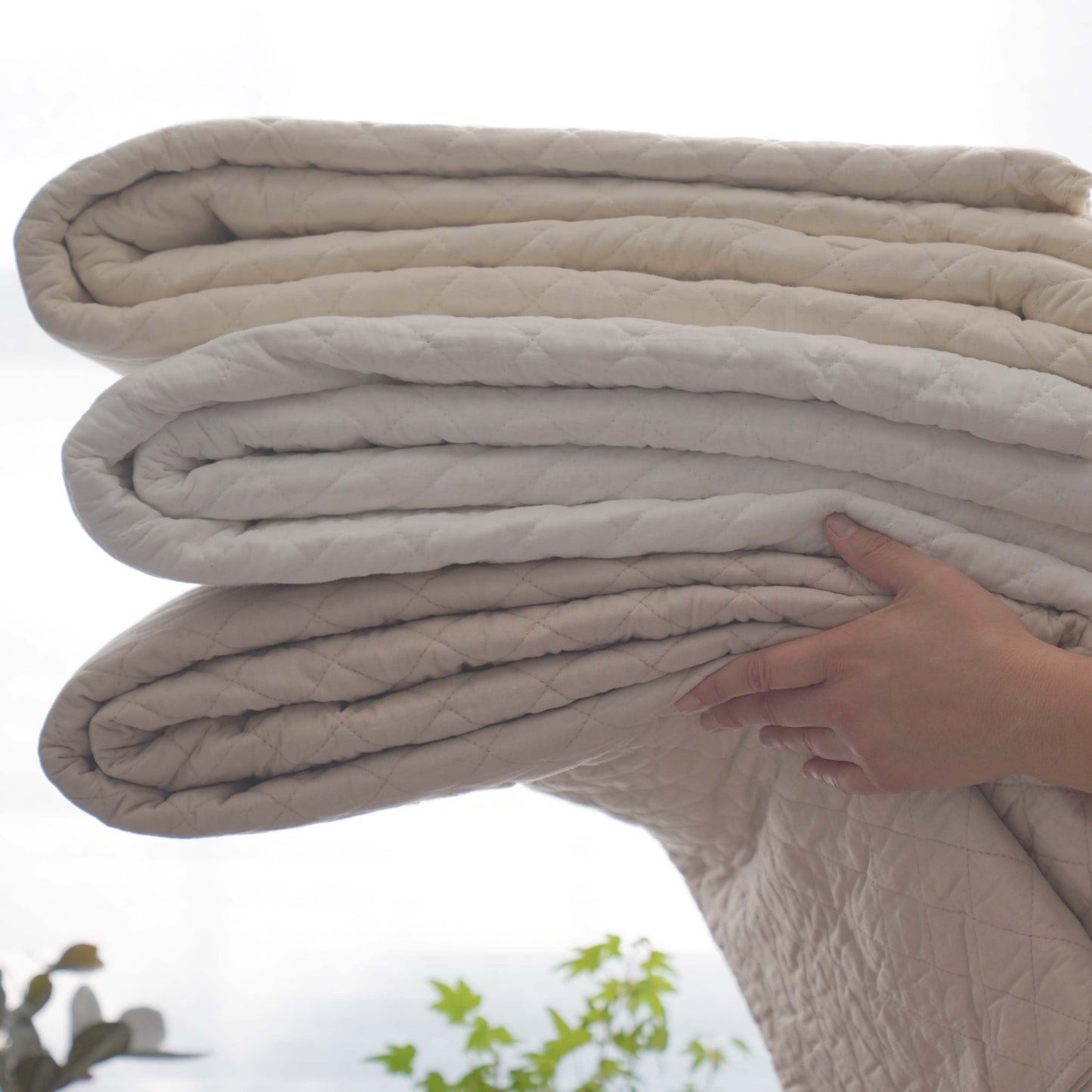 Rynx | Ava Diamond Plus Size Cotton Quilt Set