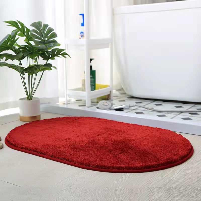 Rynx | Semi-circle Fest purple Tufted Bath Mat, Multiple Sizes Soft Plush Water-absorbent, Non-slip Toilet Mat, Soft Thick Bathroom Rug, Pure Bathroom Mats, Simple Best Bath Rugs, Hot Shower Mat Non-slip, Toilet Rug
