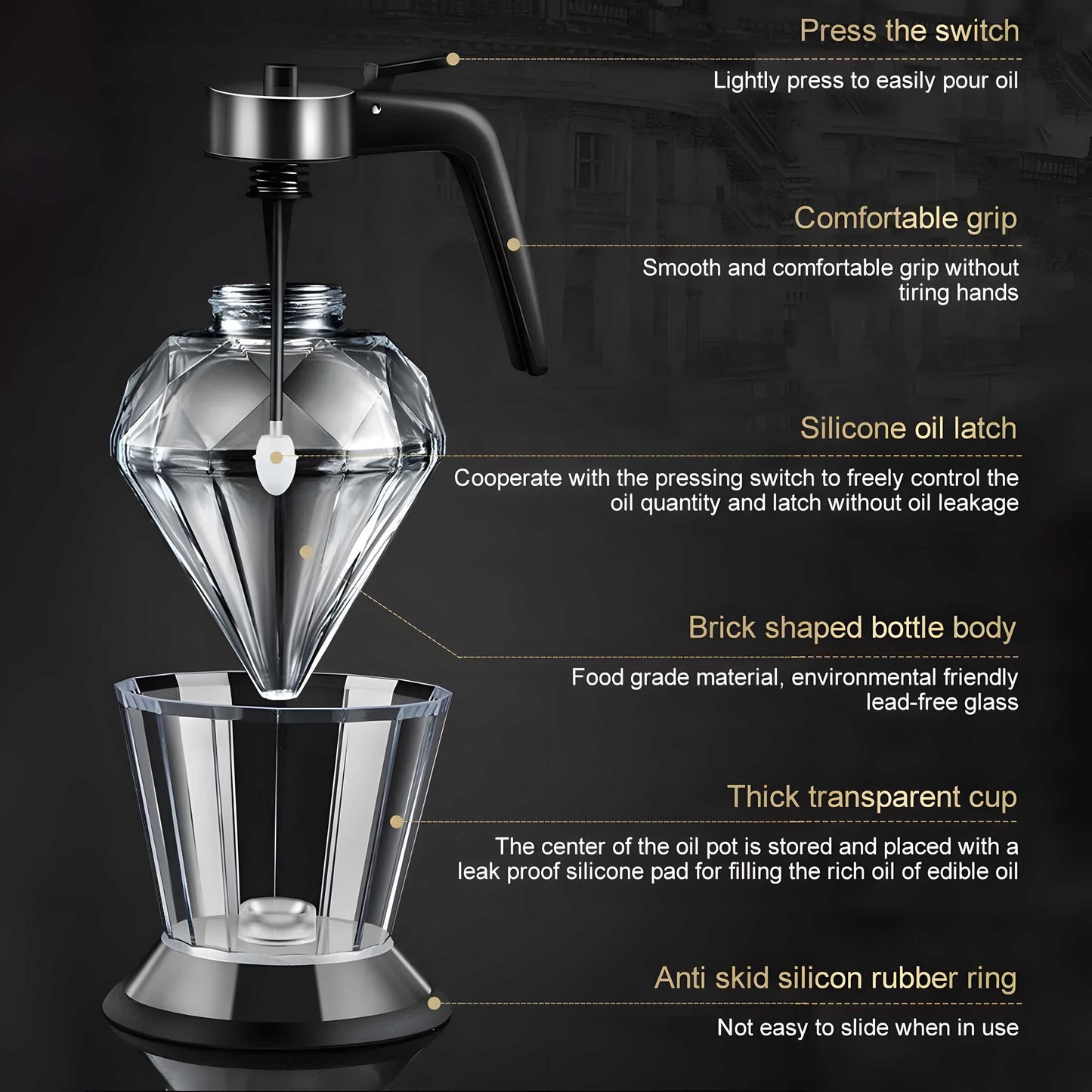 Rynx | Diamondpour - Multifunctional Glass Dispenser 200ml