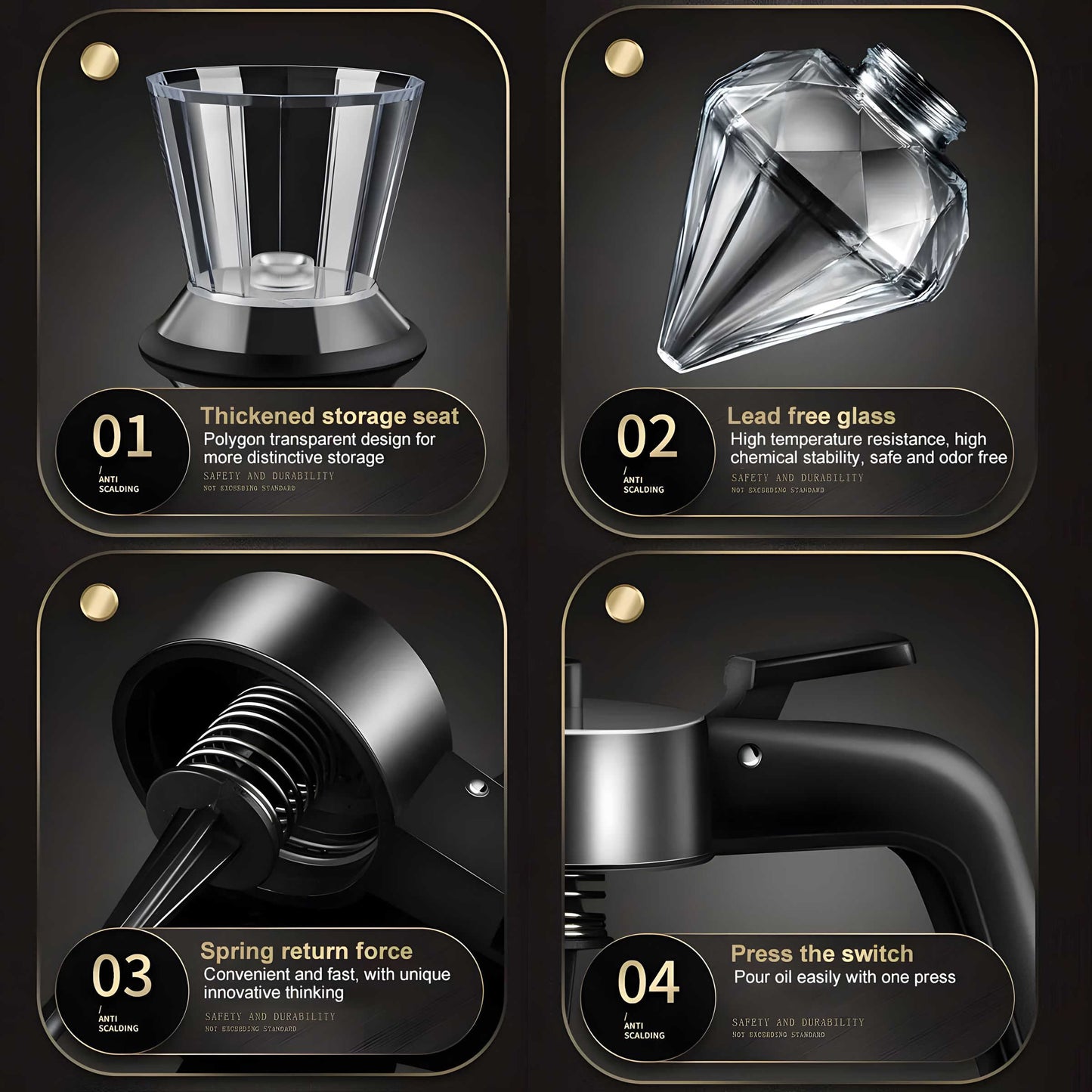 Rynx | Diamondpour - Multifunctional Glass Dispenser 200ml