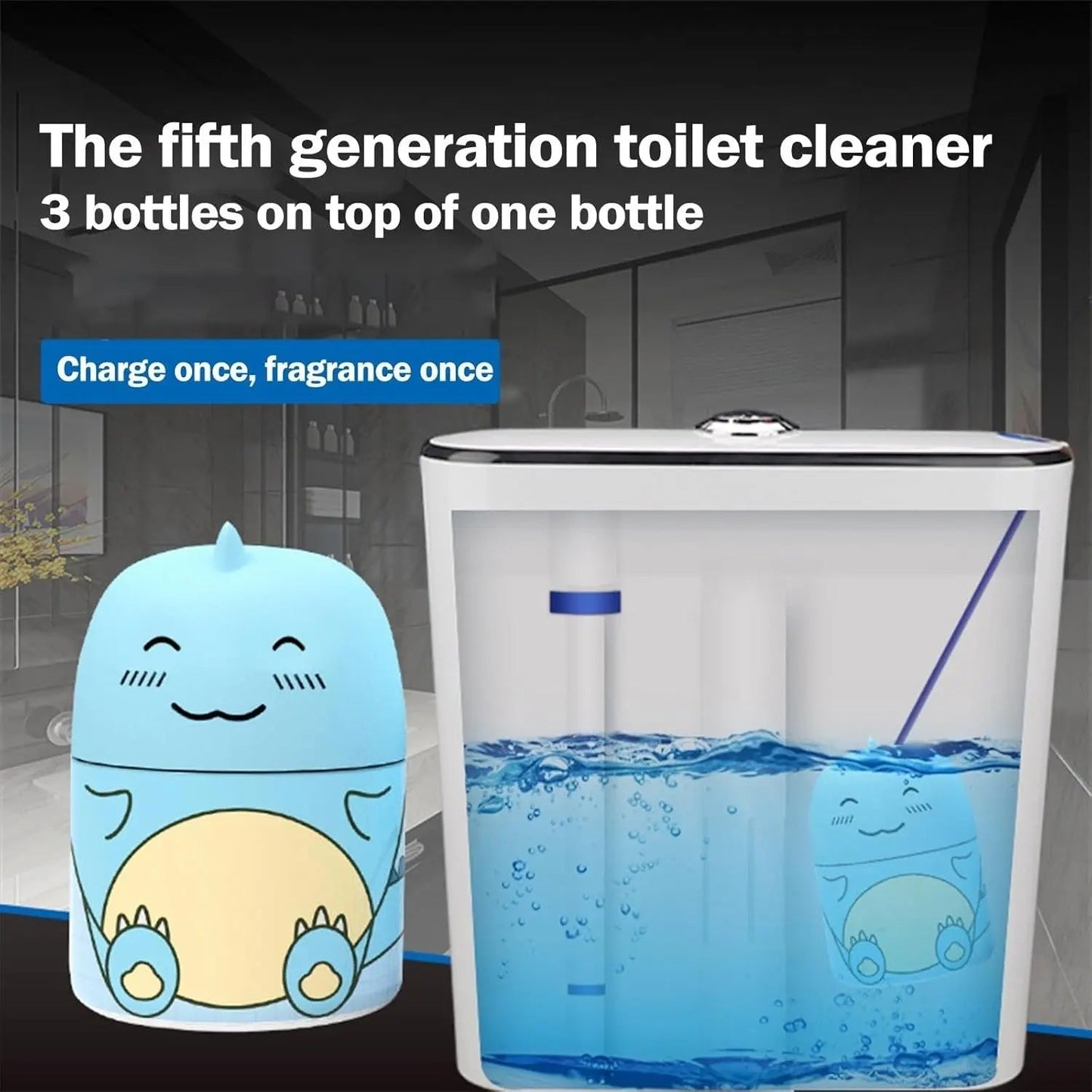 Rynx | Dino Toilet Cleaner & Fragrance Stone – Cleans automatically with every flush