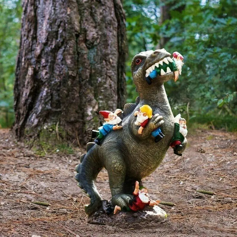 Rynx | Dinosaur Garden Figurine – Funny & Unique Gnome Eater