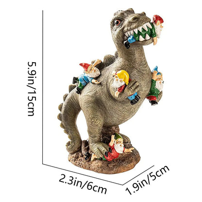 Rynx | Dinosaur Garden Figurine – Funny & Unique Gnome Eater