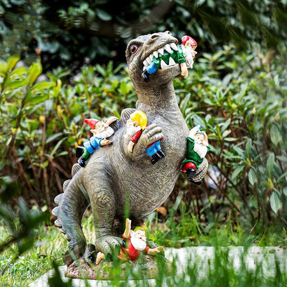 Rynx | Dinosaur Garden Figurine – Funny & Unique Gnome Eater