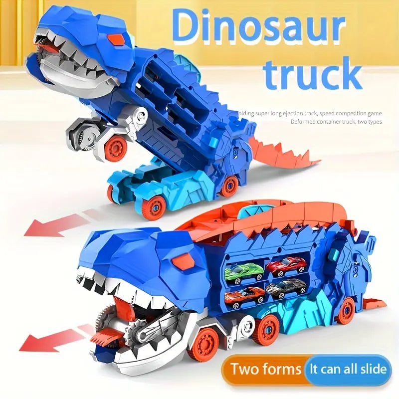 Rynx | Dinosaur Transporter – Foldable racetrack with metal cars