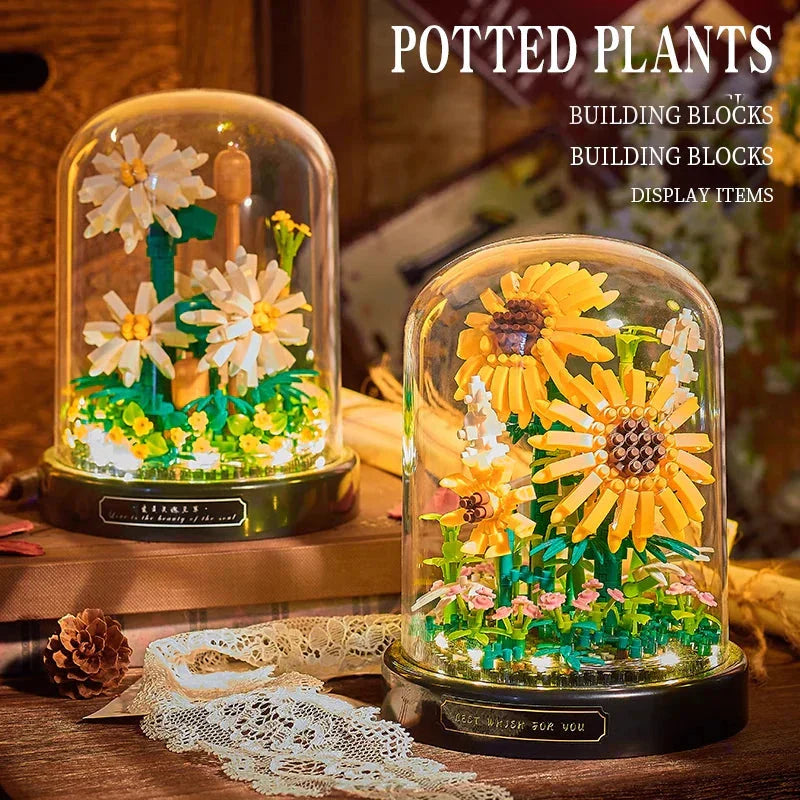 Rynx | BloomBrick DIY Micro Flower Building Blocks | Mini Brick Puzzle | Home Decoration & Gift Idea for Kids