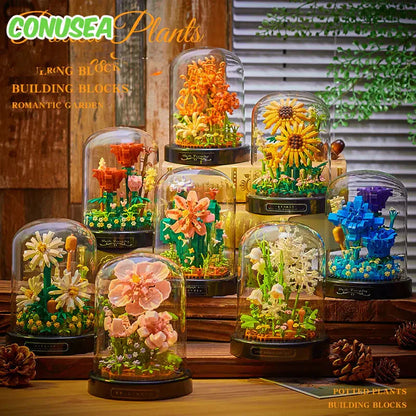 Rynx | BloomBrick DIY Micro Flower Building Blocks | Mini Brick Puzzle | Home Decoration & Gift Idea for Kids