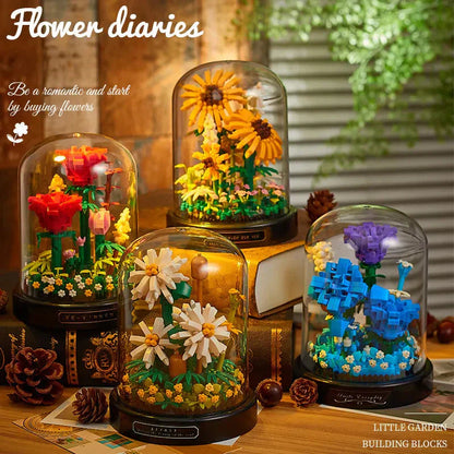 Rynx | BloomBrick DIY Micro Flower Building Blocks | Mini Brick Puzzle | Home Decoration & Gift Idea for Kids