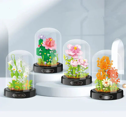 Rynx | BloomBrick DIY Micro Flower Building Blocks | Mini Brick Puzzle | Home Decoration & Gift Idea for Kids