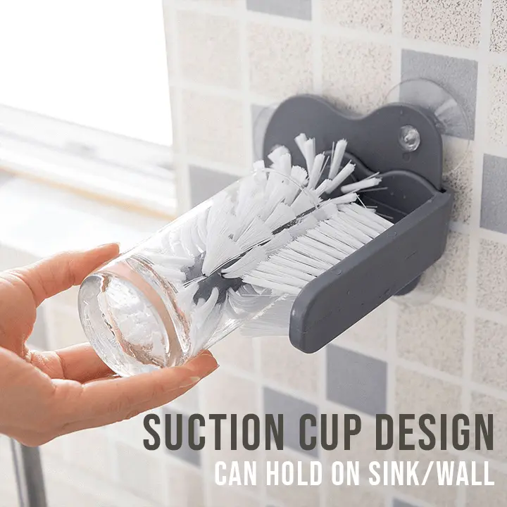 Rynx | Double-sided cup cleaning brush with suction cups for quick and easy rinsing