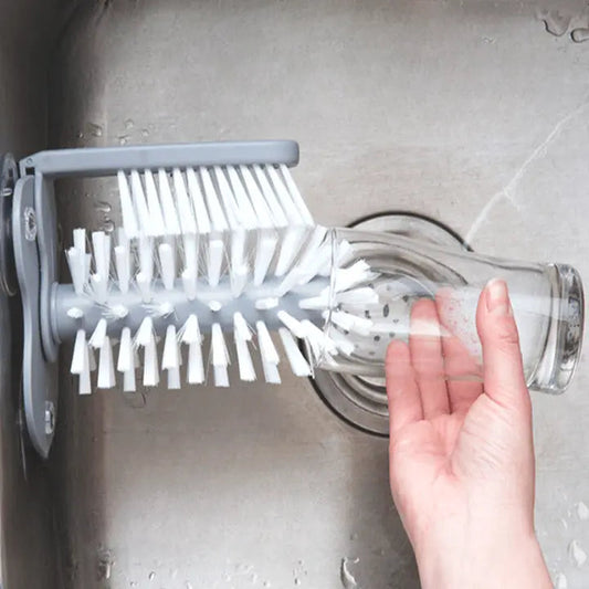 Rynx | Double-sided cup cleaning brush with suction cups for quick and easy rinsing