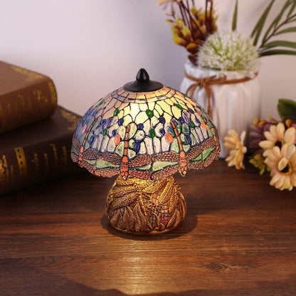 Rynx | - Vintage-Dragonfly-Lamp - Floral Elegance and Gentleness