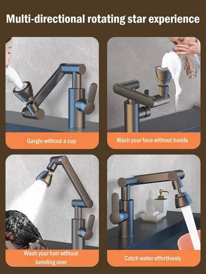 Rynx | Redatable 1080° Faucet – Robot Arm Design & 2 Spray Types