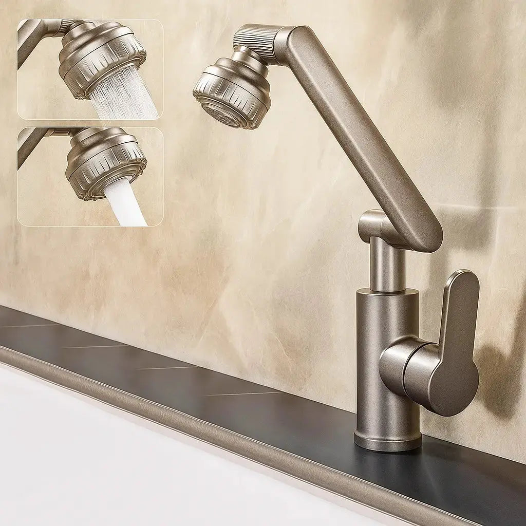 Rynx | Redatable 1080° Faucet – Robot Arm Design & 2 Spray Types