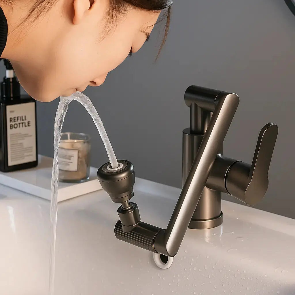 Rynx | Redatable 1080° Faucet – Robot Arm Design & 2 Spray Types