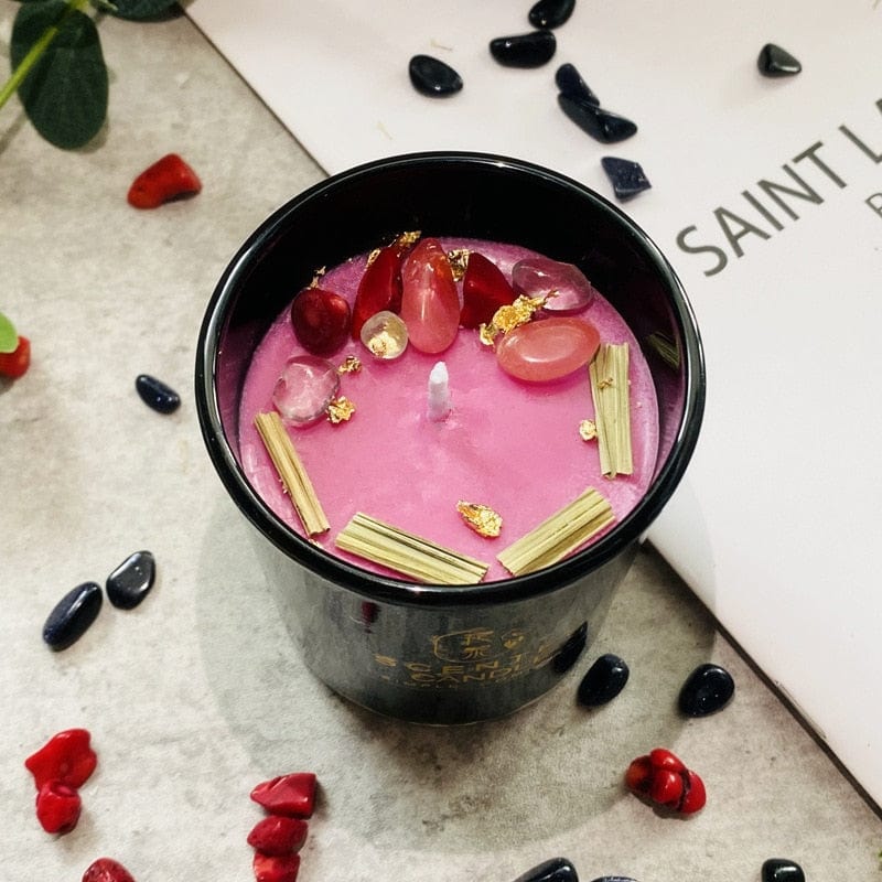 Rynx | Dried Flower & Crystal Stone Scented Candle