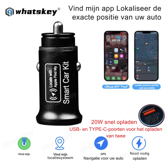 Rynx | Ap200 Usb Car Charger - 20w Fast Charger With Gps Tracker