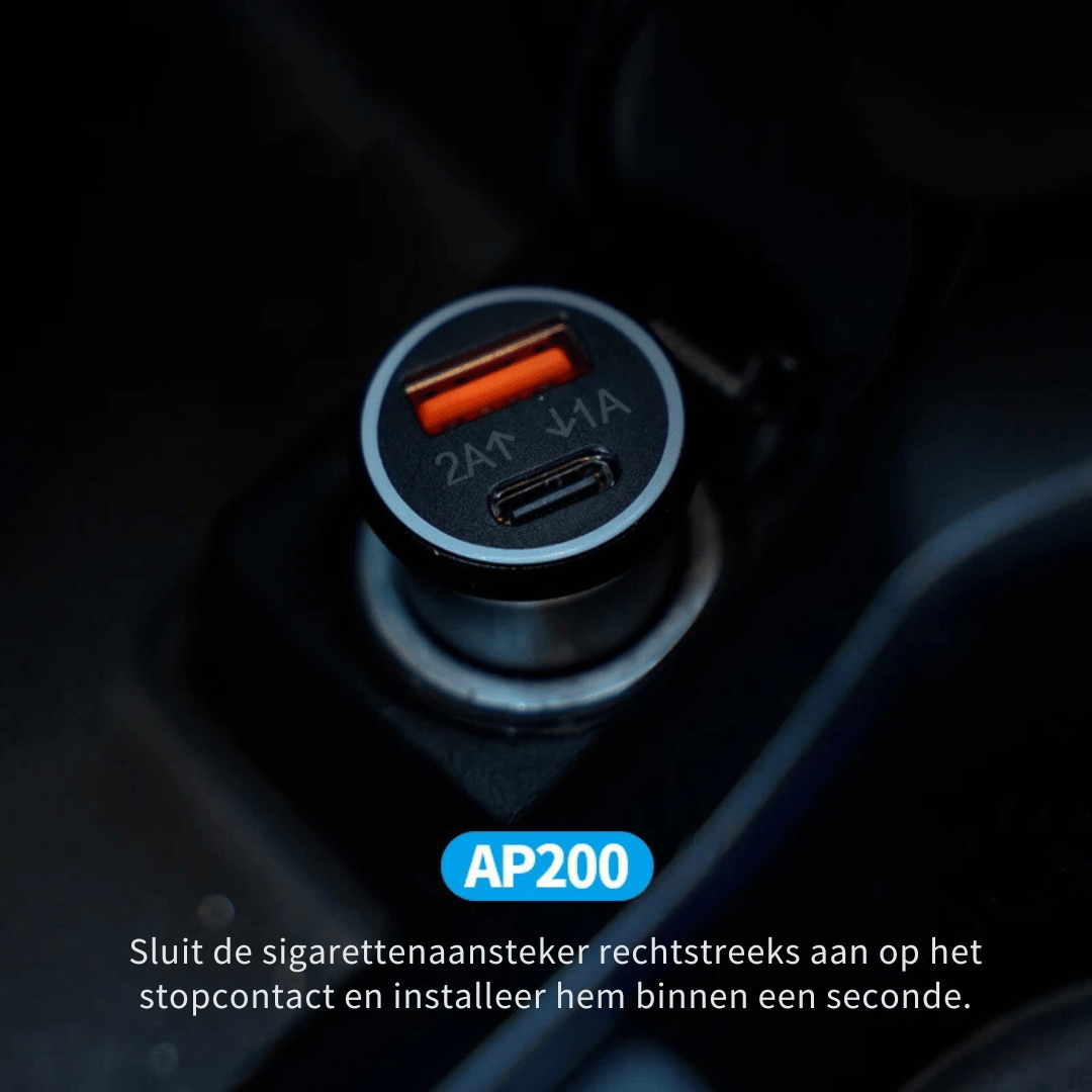 Rynx | Ap200 Usb Car Charger - 20w Fast Charger With Gps Tracker