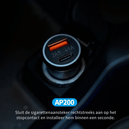 Rynx | Ap200 Usb Car Charger - 20w Fast Charger With Gps Tracker