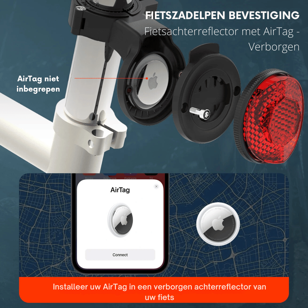 Rynx | Hidden Bike GPS Holder - Apple Airtag And Garmin