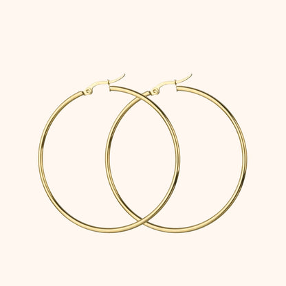 RYNX | Celeste Large Hoop Earrings Gold