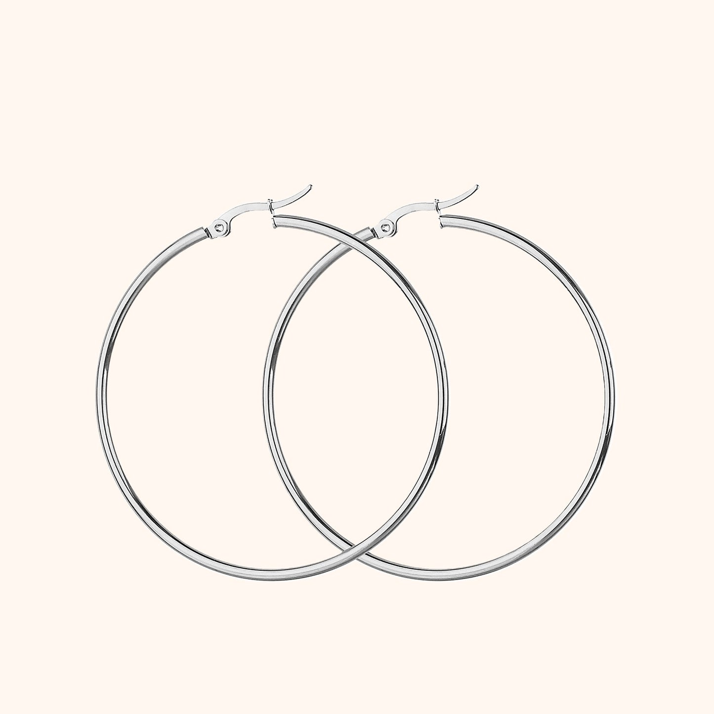 RYNX | Celeste Large Hoop Earrings Silver