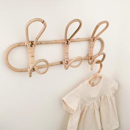 Rynx | Playful rattan wall hook for playful children's rooms