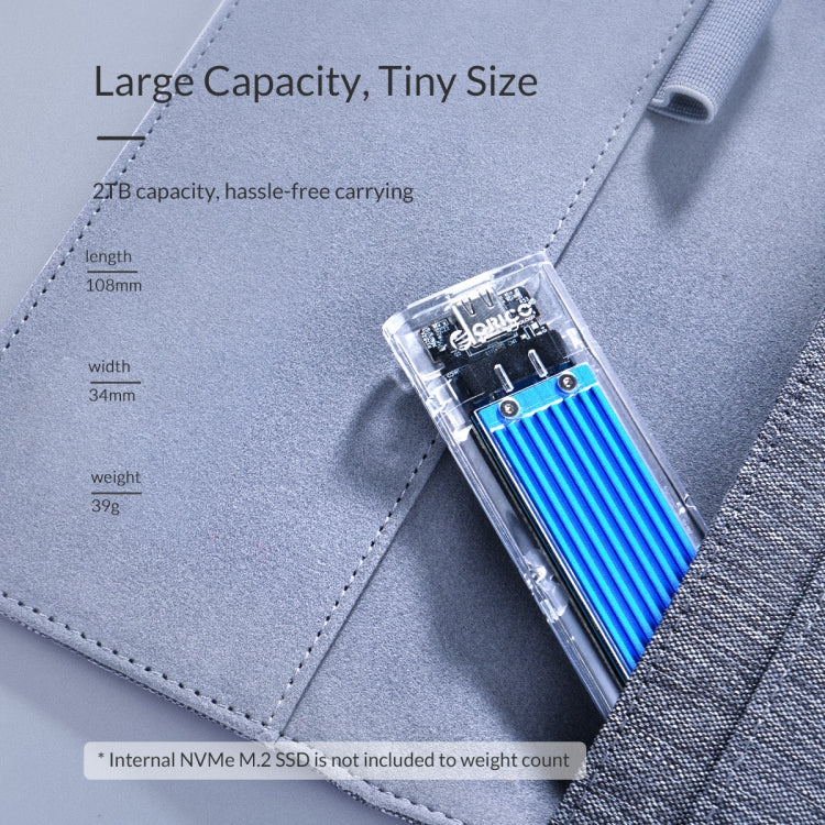 Rynx | ORICO TCM2-C3 NVMe M.2 SSD enclosure (10Gbps)