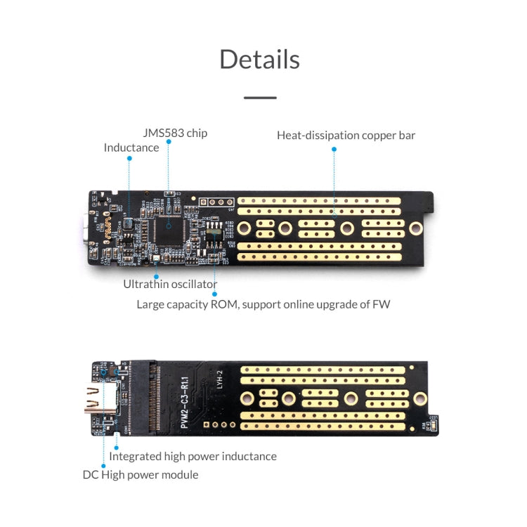 Rynx | ORICO TCM2-C3 NVMe M.2 SSD enclosure (10Gbps)(Black)