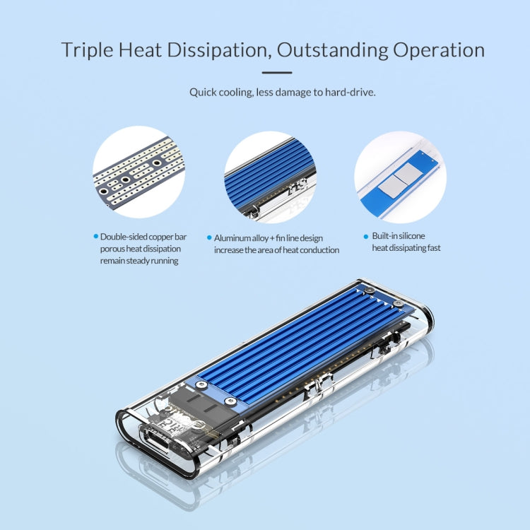 Rynx | ORICO TCM2-C3 NVMe M.2 SSD enclosure (10Gbps)(Black)
