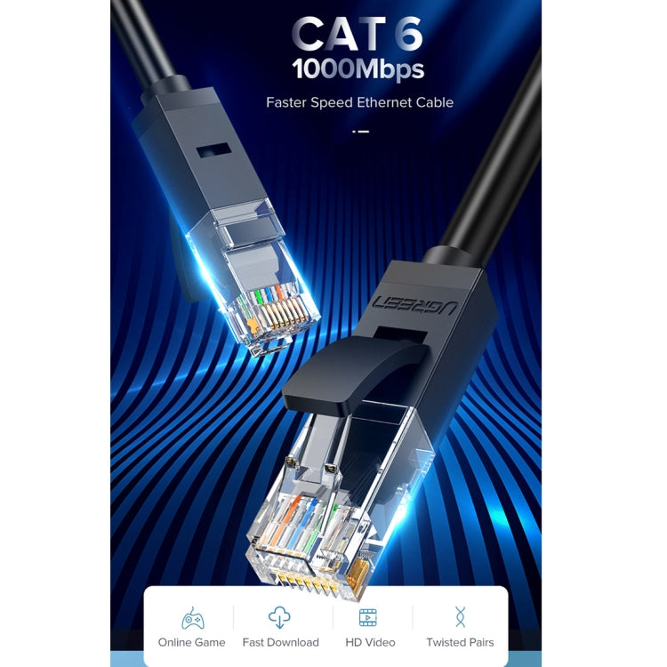 Rynx | UGREEN NW102 Cat6 RJ45 Household Gigabit twisted pair round Ethernet cable, length: 20m