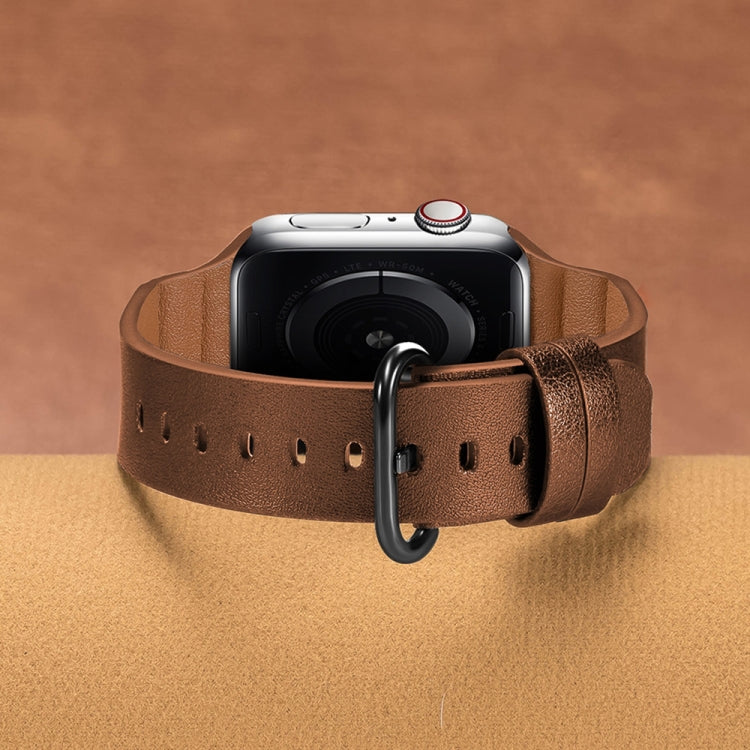 Rynx | Genuine leather watch bands for Apple Watch Series 7 45mm / 6 & SE & 5 & 4 44mm / 3 & 2 & 1 42mm (Brown)