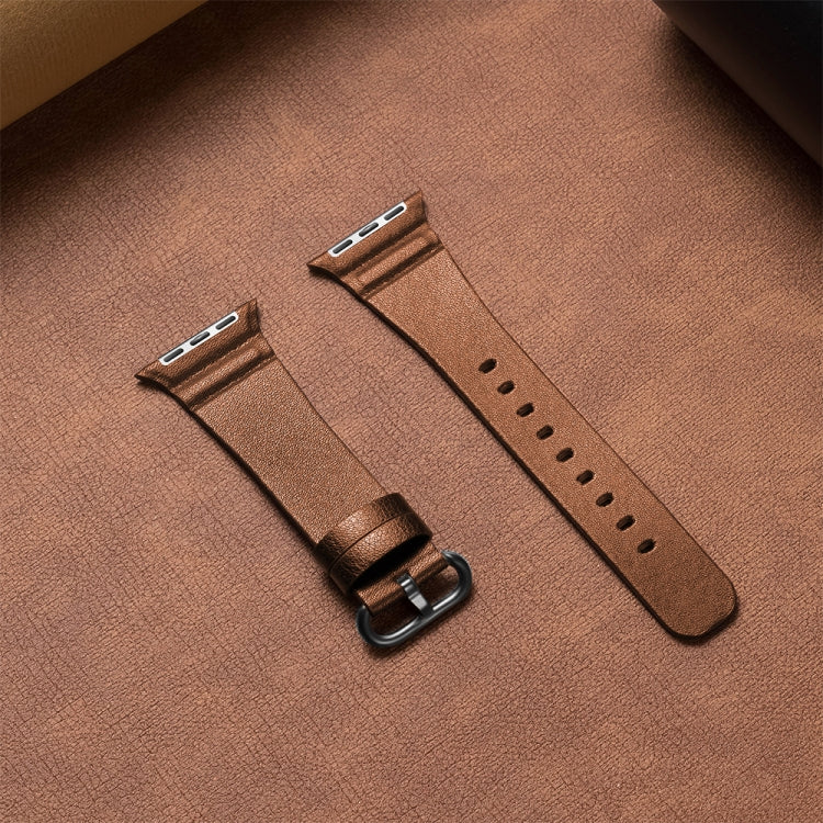 Rynx | Genuine leather watch bands for Apple Watch Series 7 45mm / 6 & SE & 5 & 4 44mm / 3 & 2 & 1 42mm (Brown)