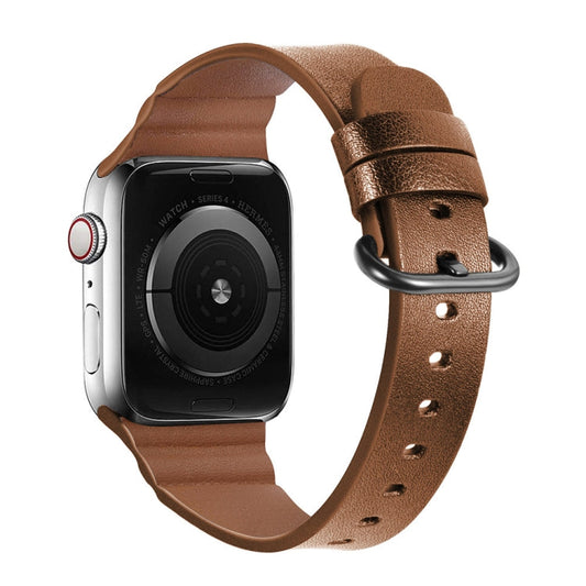Rynx | Genuine leather watch bands for Apple Watch Series 7 45mm / 6 & SE & 5 & 4 44mm / 3 & 2 & 1 42mm (Brown)