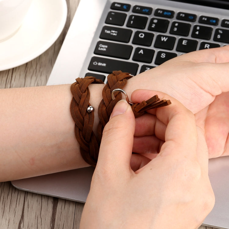 Rynx | Handwoven leather bracelet for Apple Watch Ultra 49 mm & Watch Ultra 2 49 mm / Series 9 & 8 & 7 45 mm / SE 3 & SE 2 & 6 & SE & 5 & 4 44 mm / 3 & 2 & 1 42 mm (Black)
