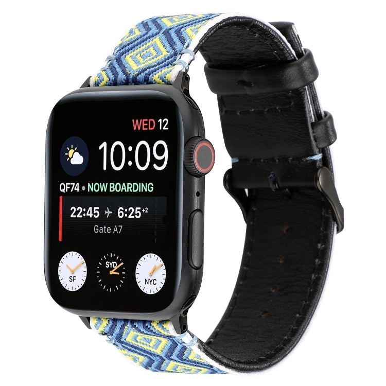 Rynx | For Apple Watch Series 7 45mm / 6 & SE & 5 & 4 44mm / 3 & 2 & 1 42mm Ethnic Style Genuine Leather Band (Rural)
