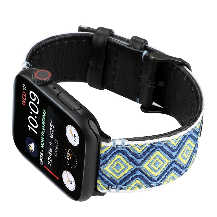 Rynx | For Apple Watch Series 7 45mm / 6 & SE & 5 & 4 44mm / 3 & 2 & 1 42mm Ethnic Style Genuine Leather Band (Rural)