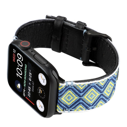Rynx | For Apple Watch Series 7 45mm / 6 & SE & 5 & 4 44mm / 3 & 2 & 1 42mm Ethnic Style Genuine Leather Band (Rural)