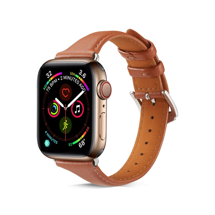 Rynx | Genuine Leather Bracelet for Apple Watch Series 7 41mm / 6 & SE & 5 & 4 40mm / 3 & 2 & 1 38mm (Brown)