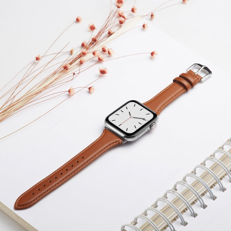 Rynx | Genuine Leather Bracelet for Apple Watch Series 7 41mm / 6 & SE & 5 & 4 40mm / 3 & 2 & 1 38mm (Brown)