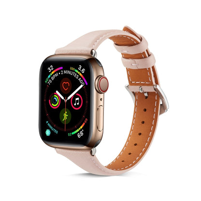 Rynx | Genuine Leather Watch Strap for Apple Watch Series 7 41mm / 6 & SE & 5 & 4 40mm / 3 & 2 & 1 38mm (Pink)