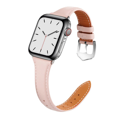 Rynx | Genuine Leather Watch Strap for Apple Watch Series 7 41mm / 6 & SE & 5 & 4 40mm / 3 & 2 & 1 38mm (Pink)